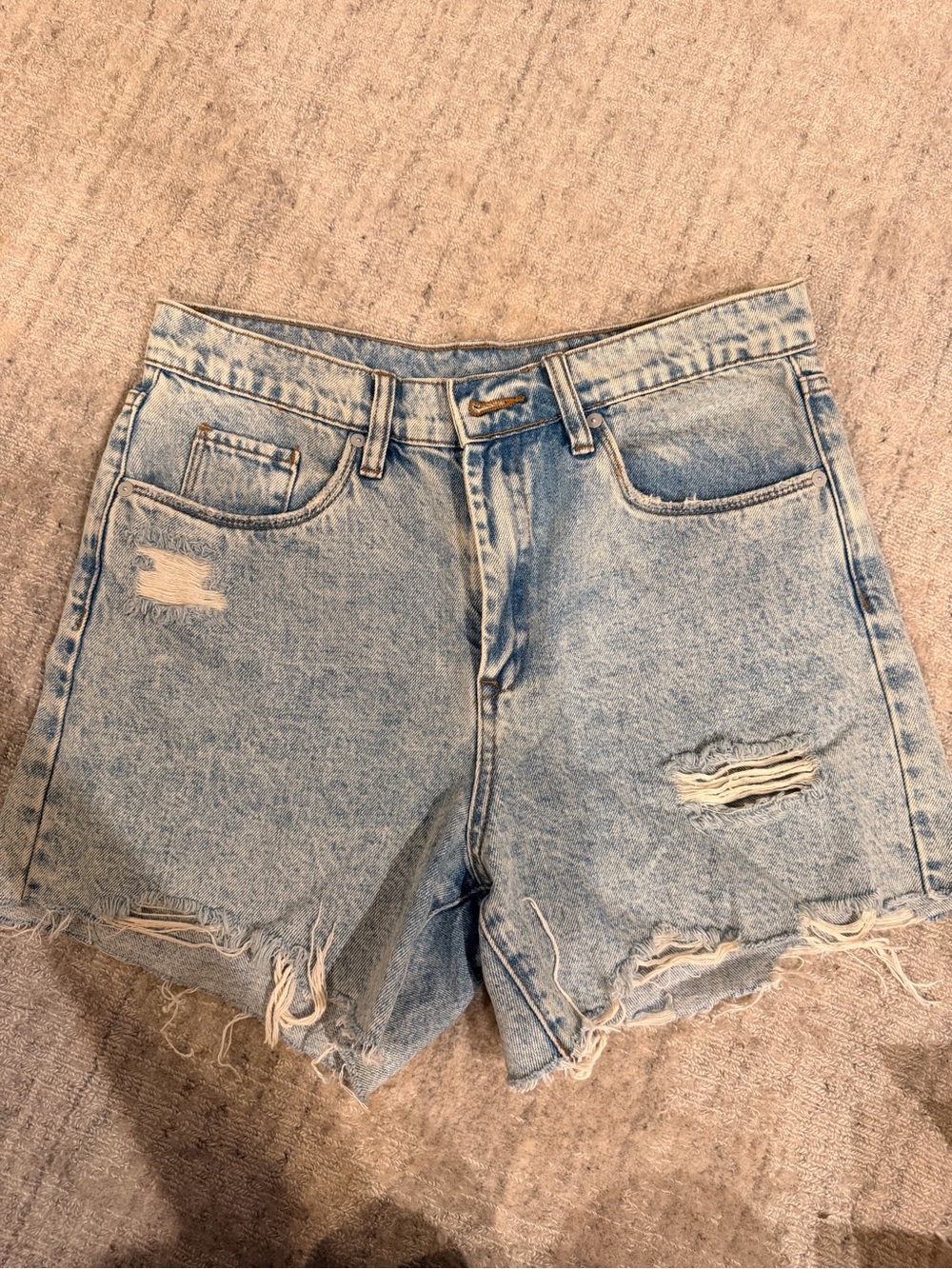 BlankNYC light Blue Distressed Denim Shorts - Casual Summer Style